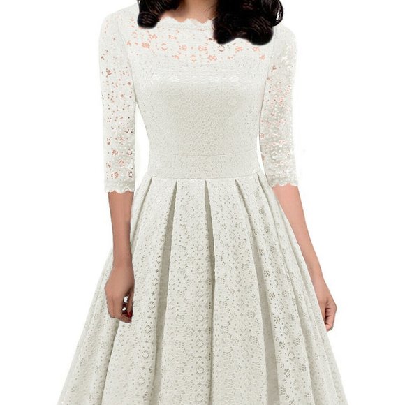 floral lace swing dress